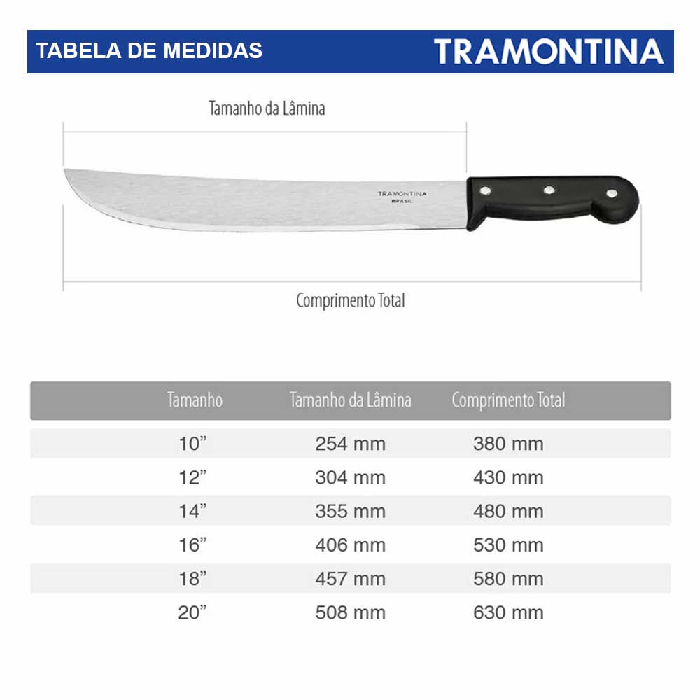 Facão 10" Mato Cabo Carbono Tramontina