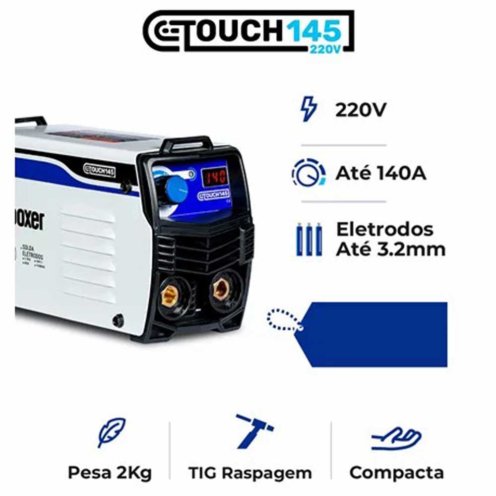 Máquina de Solda 140a Inversor Tig Touch145 Boxer