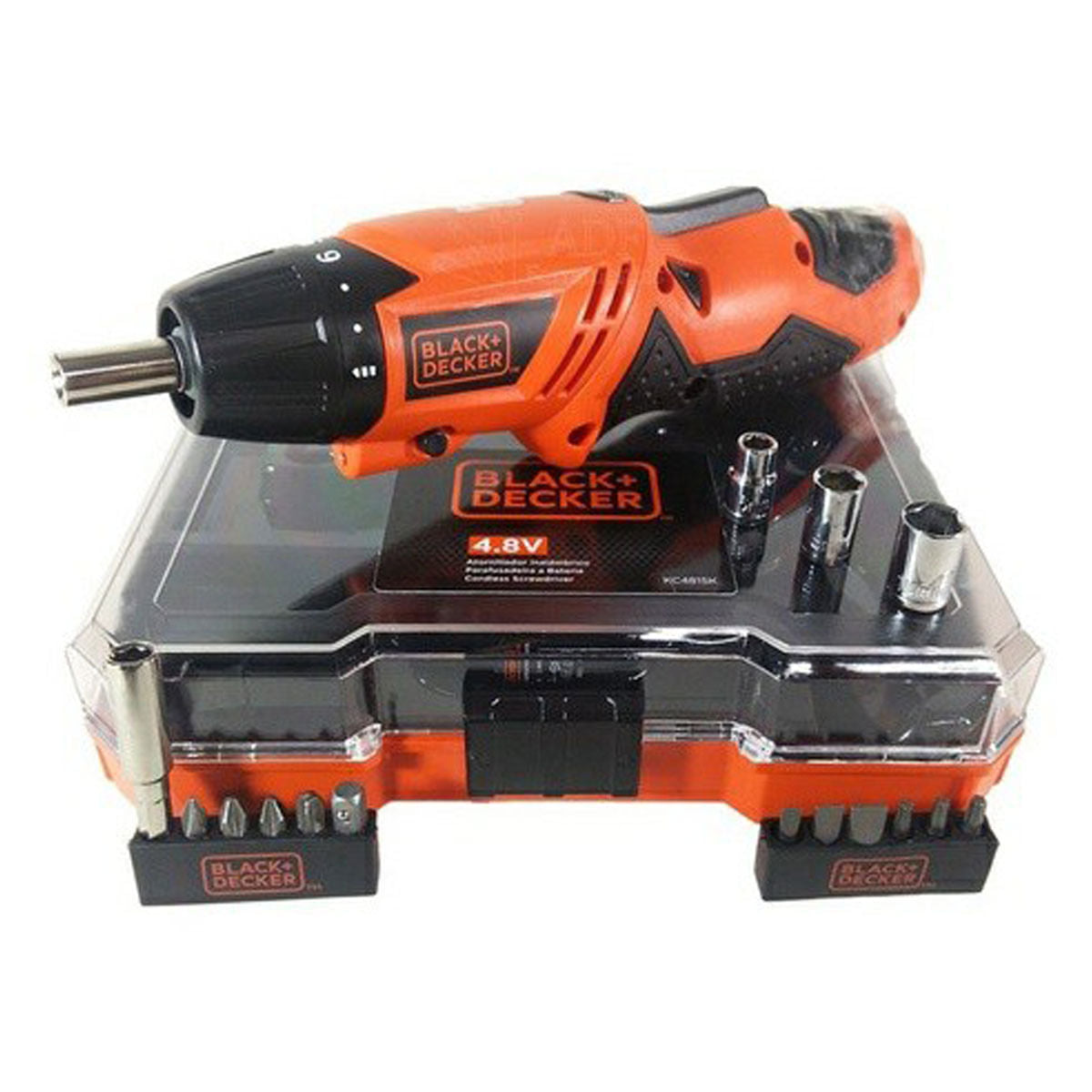 Parafusadeira à Bateria Black Decker 1/4" 4,8v Kit 16 Peças + Maleta
