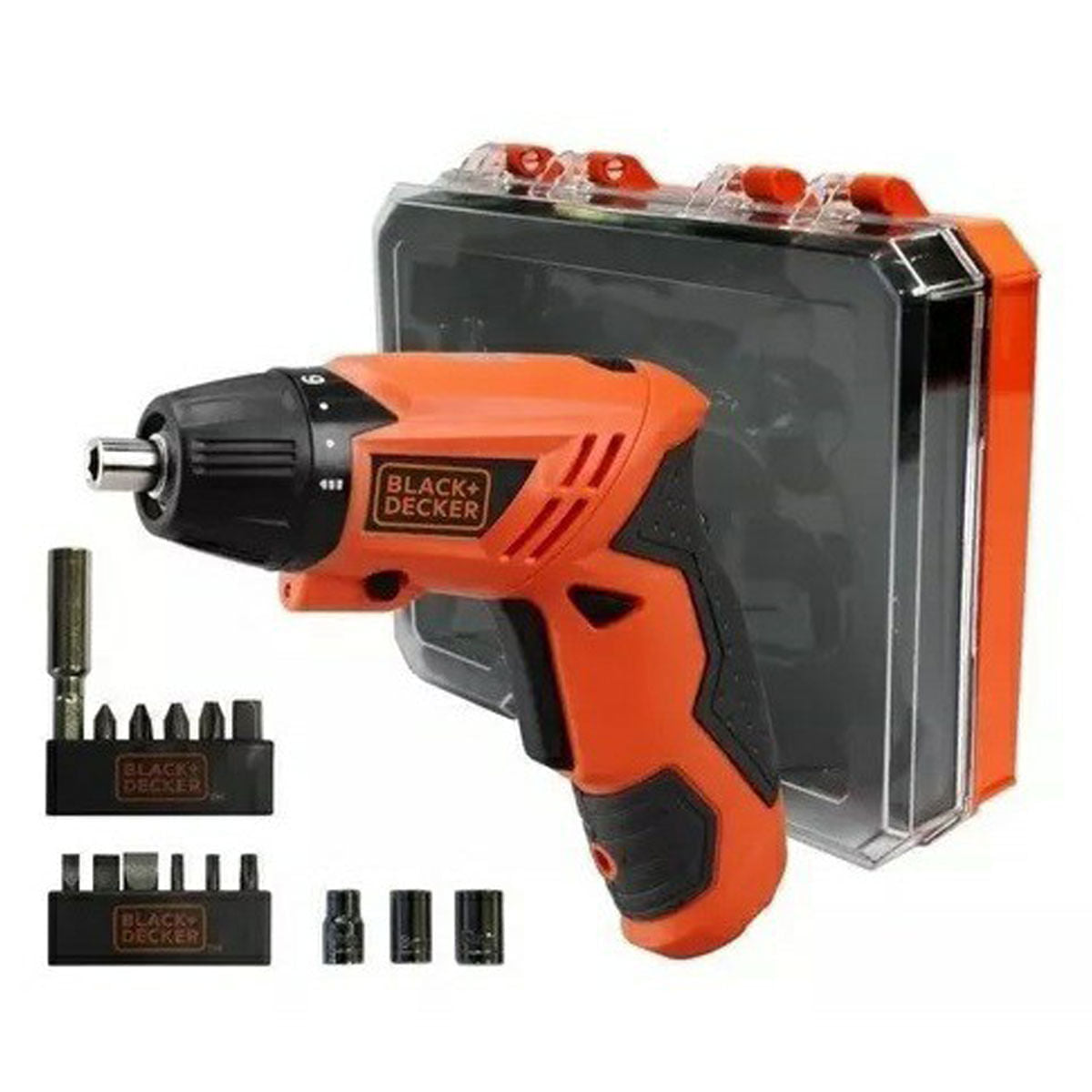 Parafusadeira à Bateria Black Decker 1/4" 4,8v Kit 16 Peças + Maleta
