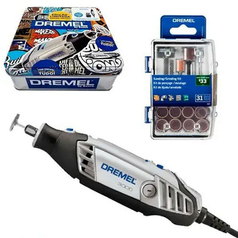 Micro Retifica 3000 Com/Acessorios 31 Peças DREMEL 0615A001ZX000