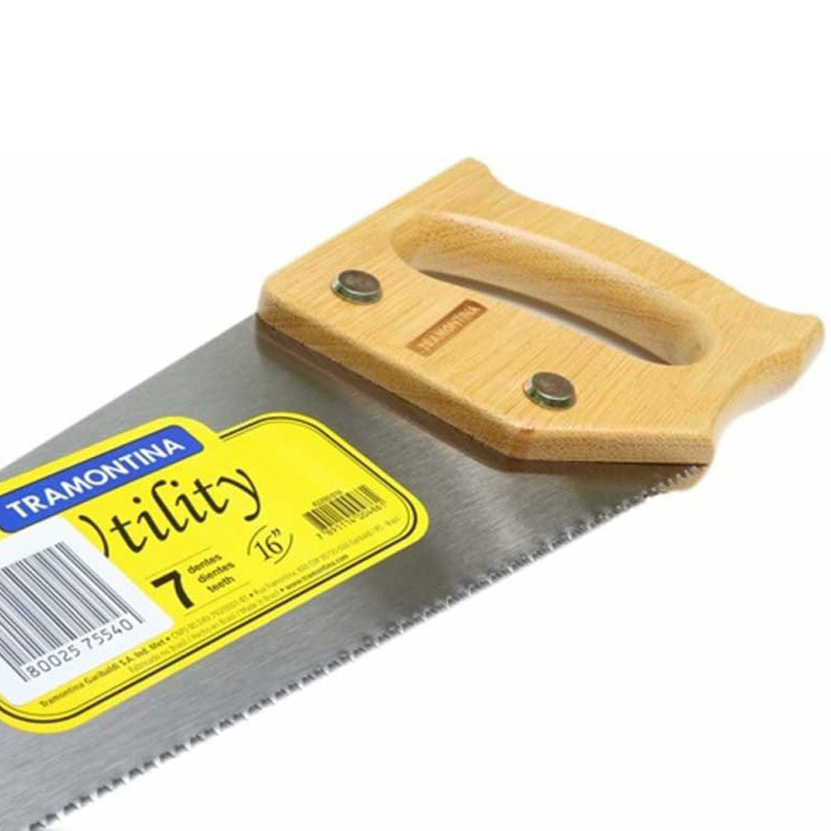 Serrote Utility 16" com 7 Dentes por Polegada e Cabo de Madeira Tramontina