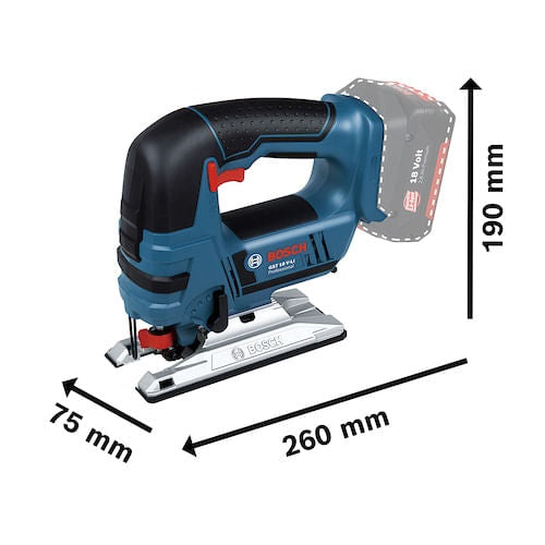 Serra Tico-Tico à Bateria Bosch GST 18V-Li 18V Sem Bateria + 3 Lâminas
