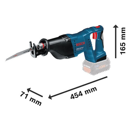 Serra Sabre À Bateria Bosch Gsa 18V-Li 18V Sb 2 Lâminas