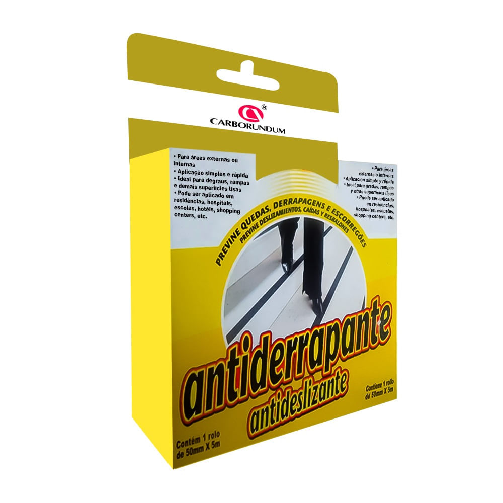 Fita Antiderrapante 50mmx5m Preta Carborundum