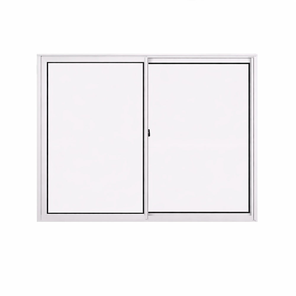 Janela de  Aluminio Correr  Home Branco Vidro Liso 0,80X0,80M 2FL Quality
