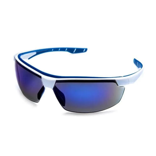 Óculos de Segurança Neon Azul Espelhado AR/AE/UV CA40906 STEELFLEX