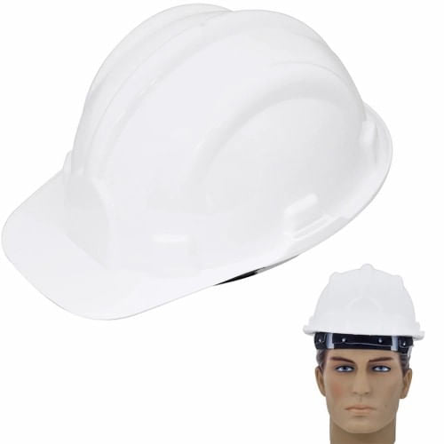 Capacete Aba Frontal Branco Com Carneira Deltaplus