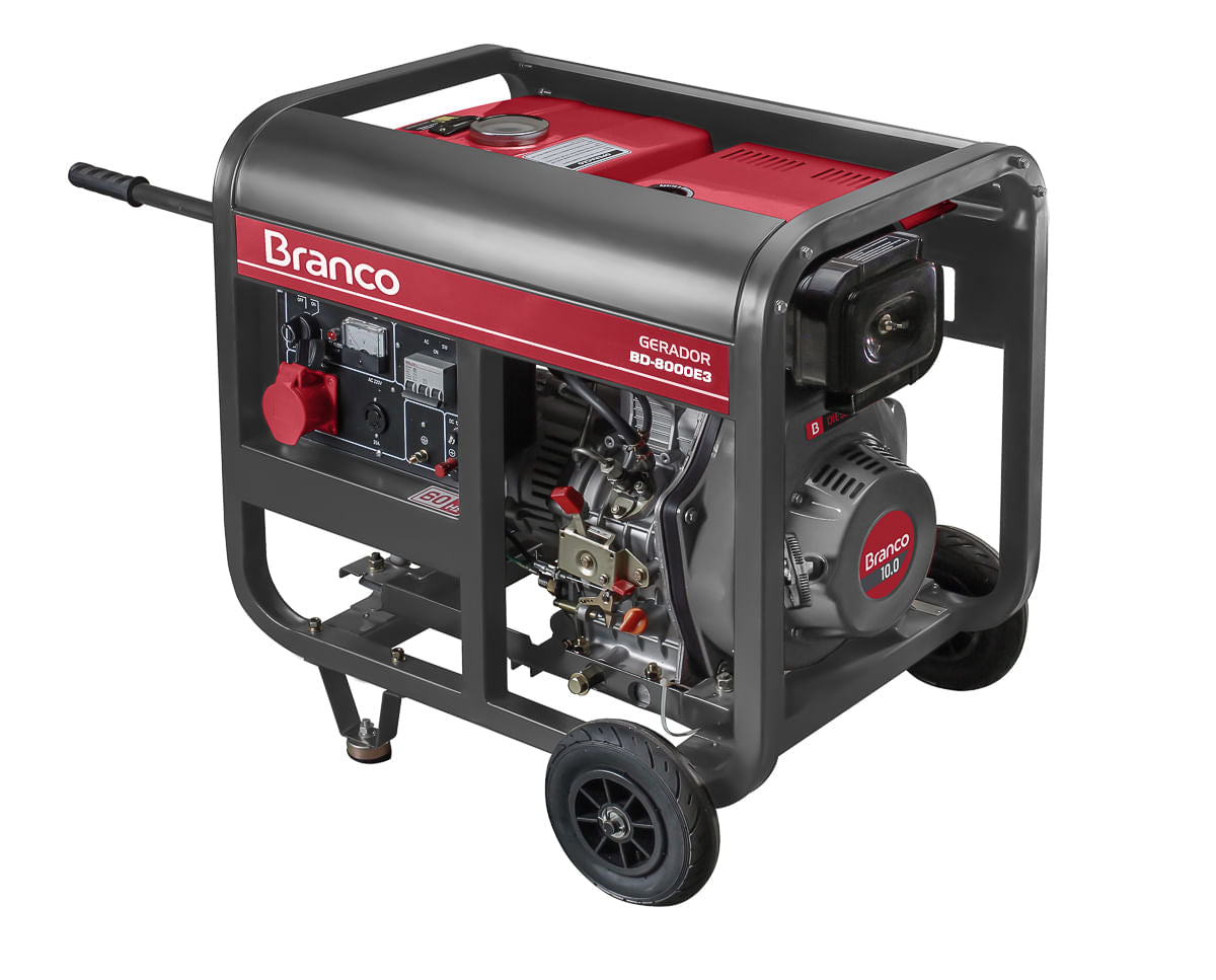 Gerador de Energia á Disel 8,00KVA Trifásico 380V PE Branco