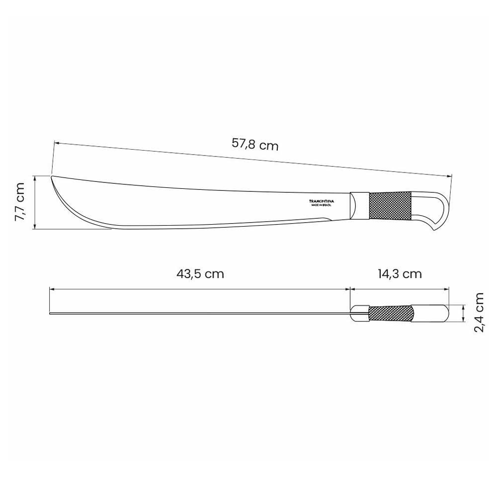 Facao Tercado 17" Carbono Tramontina