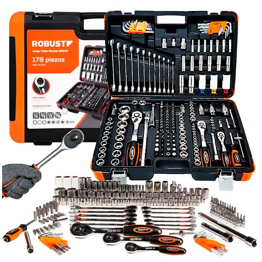 Conjunto de Ferramentas para Oficina Master 178pçs Robust
