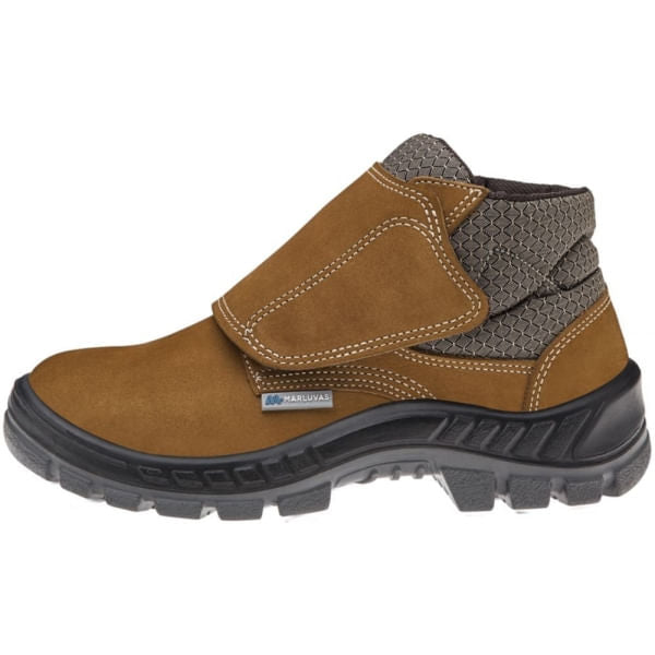 Bota Camurça Bico Plástico Com Velcro N41 Castor MARLUVAS