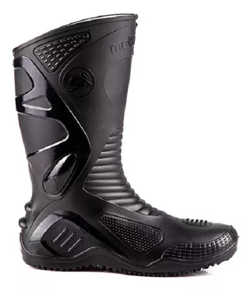 Bota Pvc Preto Com Solado Preto 29cm N°40 Motosaf