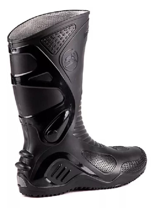 Bota Pvc Preto Com Solado Preto 29cm N°40 Motosaf