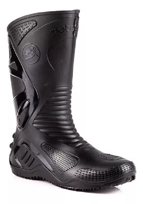 Bota Pvc Preto Com Solado Preto 29cm N°40 Motosaf