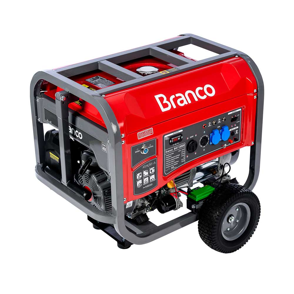 Gerador A Gasolina Branco 13,00Kva Monofásico Avr Pe