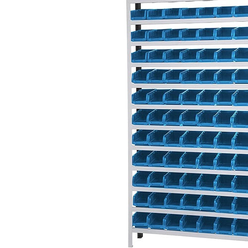 Estante Marcon Gaveta Solda Chapa Aço Com 108 Caixas Azul N.3