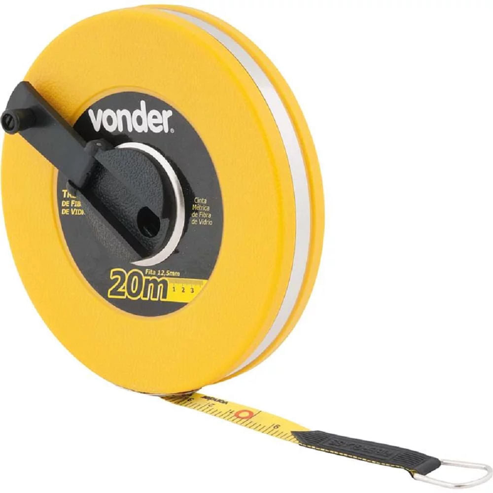 Trena De Fibra Longa Caixa Fechada Com 20m Vonder