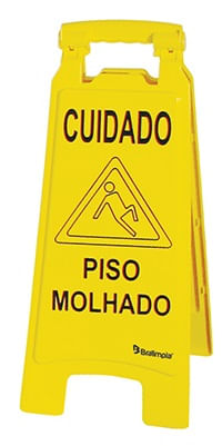 Placa Sinal Cavalete (Piso Molhado) Bralimpia