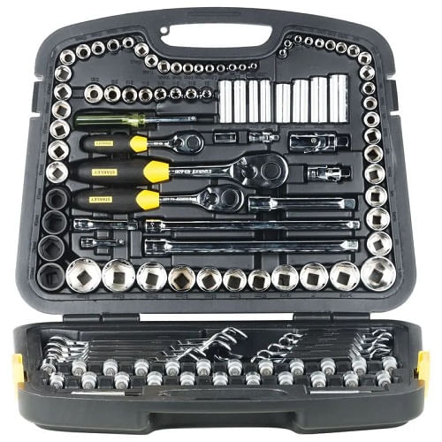 Jogo de Soquete Stanley 032 Com 120Peças Mecânico Profissional