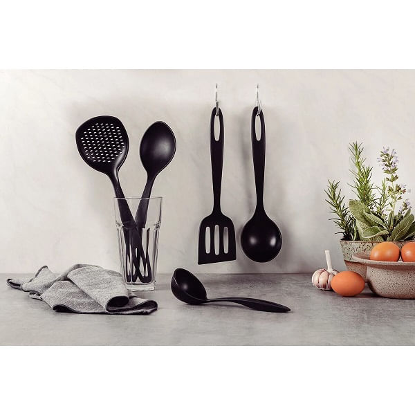 Utensilio Nylon Tramontina  Ablity 5 peças Preto