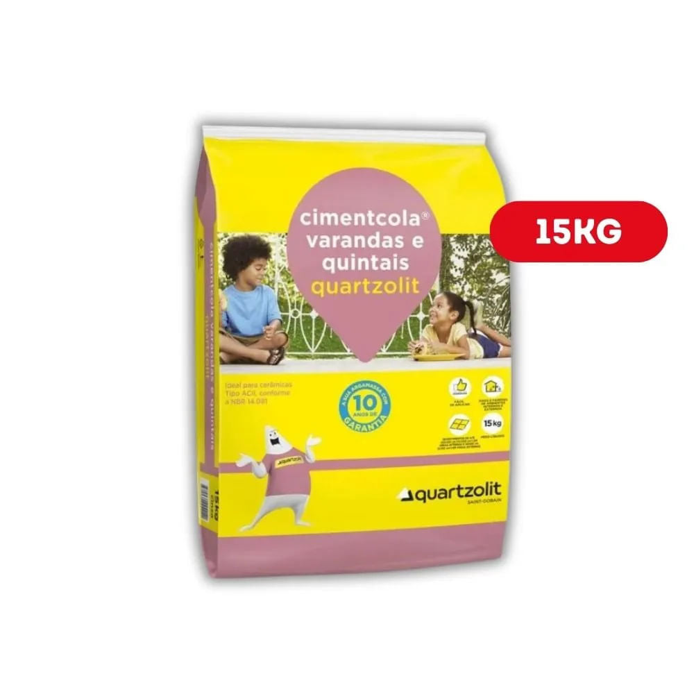 Argamassa 15KG Quartzolit Varandas e Quintais PA