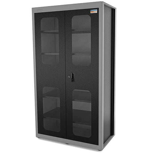 Armario Vertical De Metal Tramontina Cinza 2 Porta Visor +5 Gaveta
