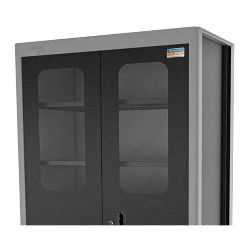 Armario Vertical De Metal Tramontina Cinza 2 Porta Visor +5 Gaveta