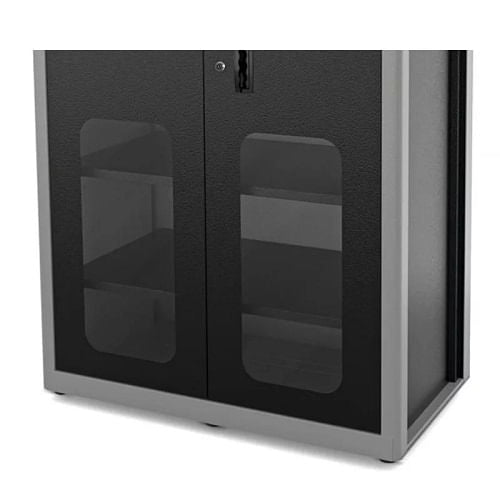 Armario Vertical De Metal Tramontina Cinza 2 Porta Visor +5 Gaveta