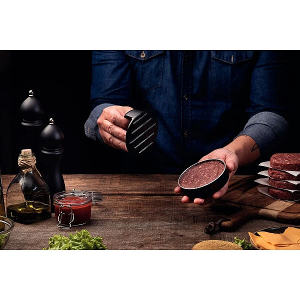 Prensador de  Aluminio Tramontina  Hamburguer Preto