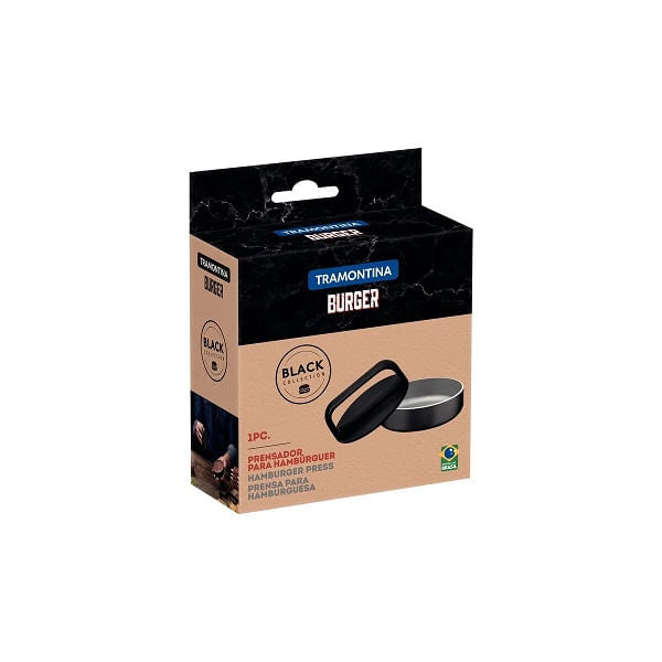 Prensador de  Aluminio Tramontina  Hamburguer Preto