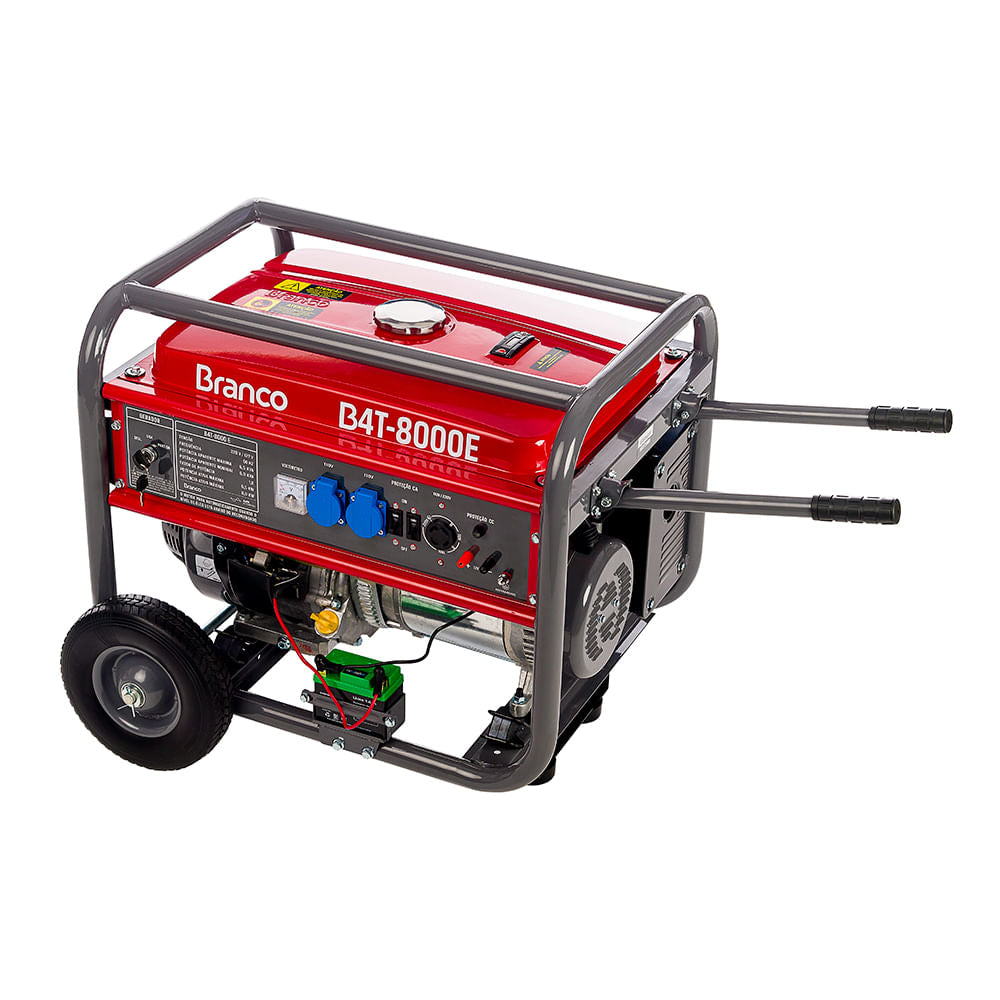 Gerador Energia á Gasolina 8,00KVA PE B4T Trifásico 220v Branco