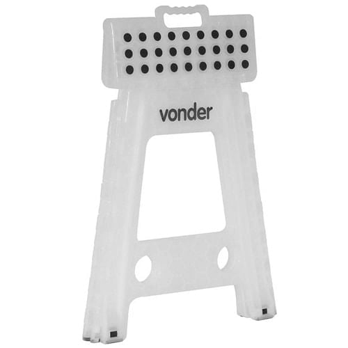 Banqueta Plástica Dobrável Branca 450mm Vonder