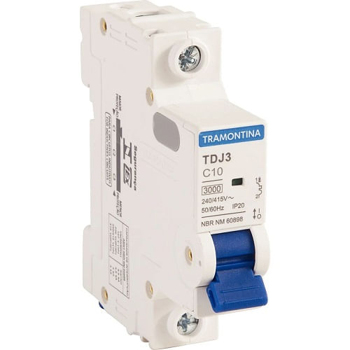 Mini Disjuntor Tramontina 1P 10-A 3KA TDJ3-1C10