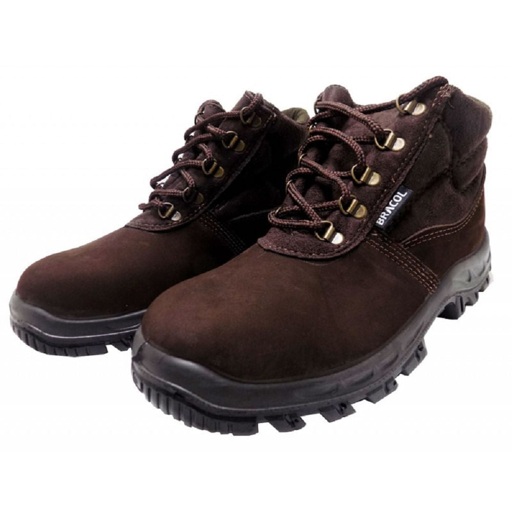 Bota Camuça Bico Composity Marrom N° 43 Bracol