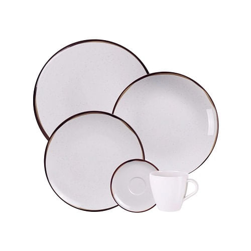 Jogo de Jantar Porcelana Canyon Branco 20Pçs Tramontina