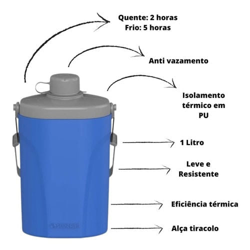 Cantil Térmico Soprano 01Litro Safari AZ