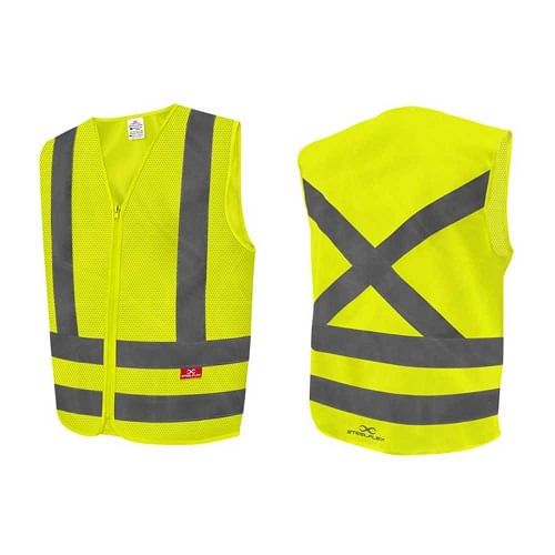 Colete Refletivo Tipo Jaqueta 1Bolso Amarelo XG STEELFLEX