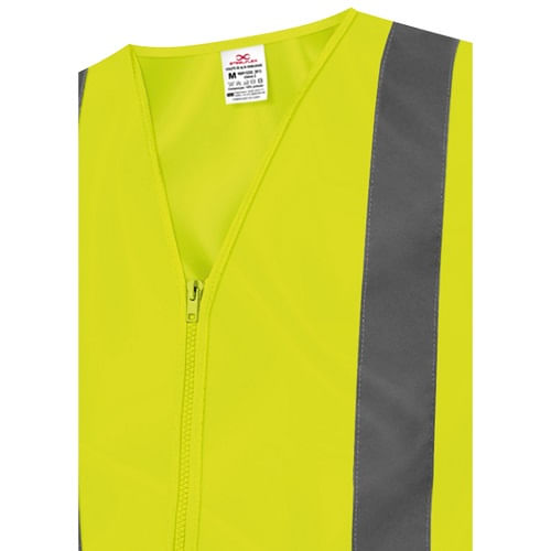 Colete Refletor Tipo Jaqueta Sem/Bolso Amarelo XG STEELFLEX
