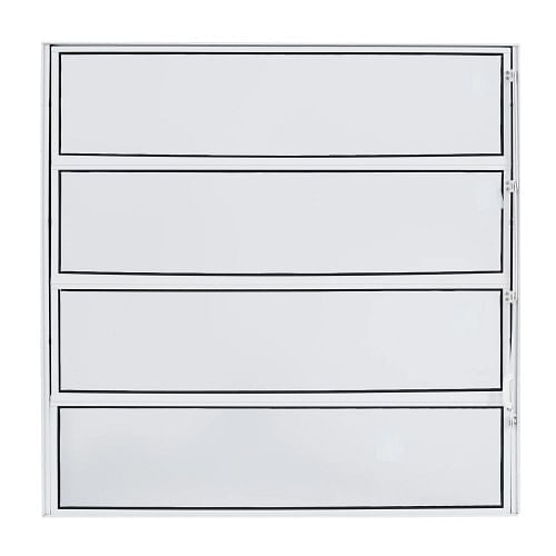Janela Aluminio Basculante Home Branco Vidro Liso 0,60X0,80M 4FLS Quality