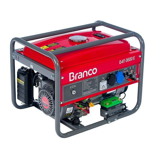 Gerador á Energia Branco á Gasolina 3.50KVA 220V 7,0CV