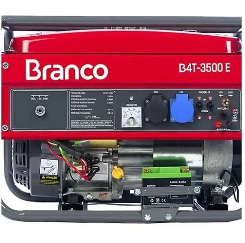 Gerador á Energia Branco á Gasolina 3.50KVA 220V 7,0CV