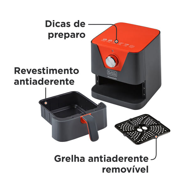 Airfryer Freestyle 700W 1,5L 220V Black Decker