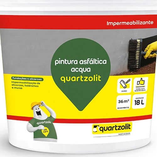Impermeabilizante Quartzolit 18LTS Pintura Asfáltica Acqua