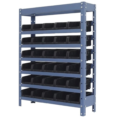 Estante Desmontada Parafuso Com/30 Caixas N.3 Preto NOCRAM
