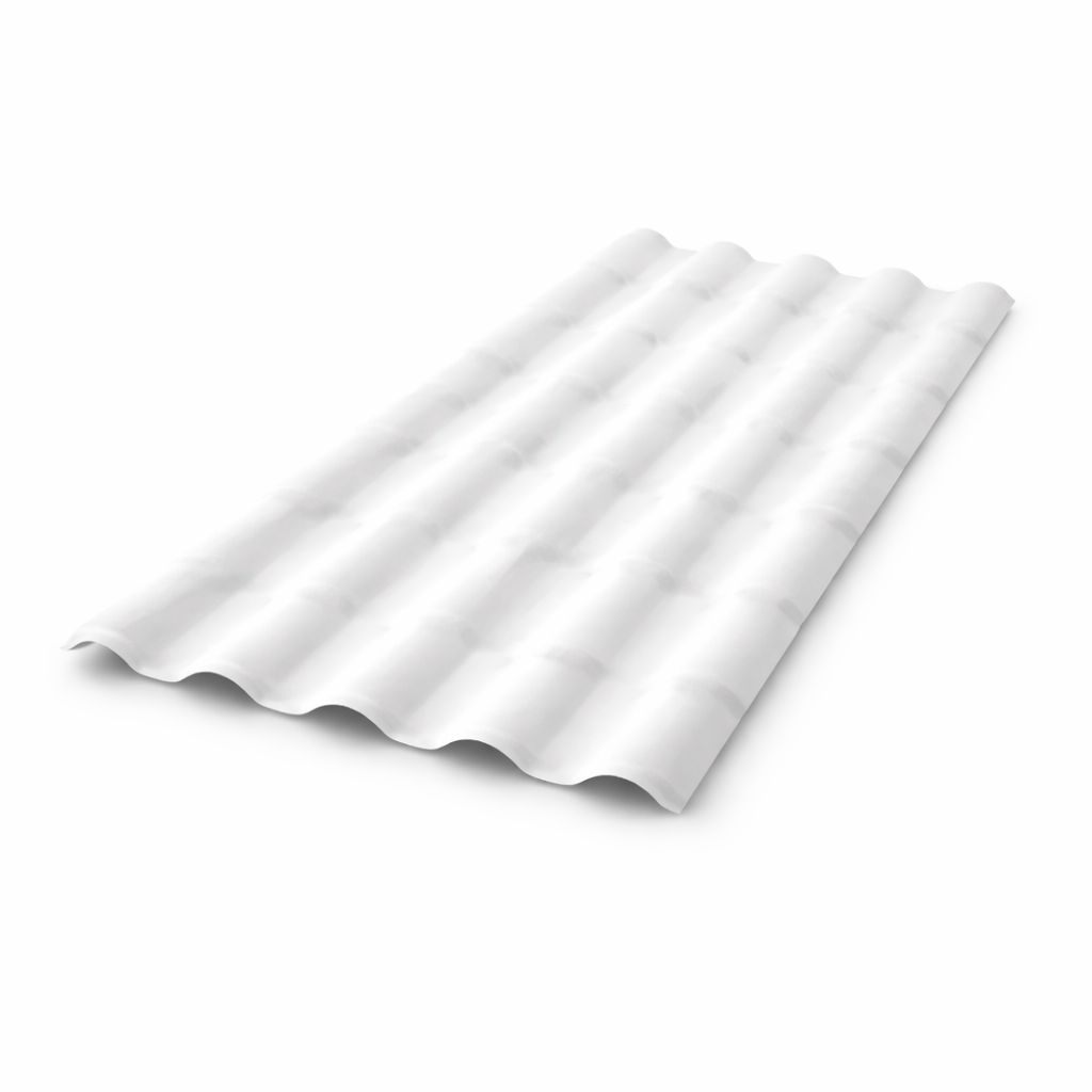 Telha Colonial Branca Pvc Plan 242x88cm Maxplast