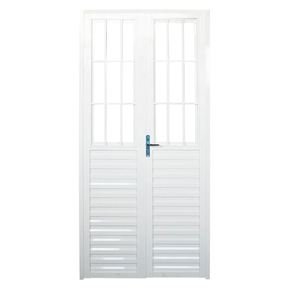 PORTA ALUM GIRO DUP POST HOM BC VD L L1,00XA2,10M