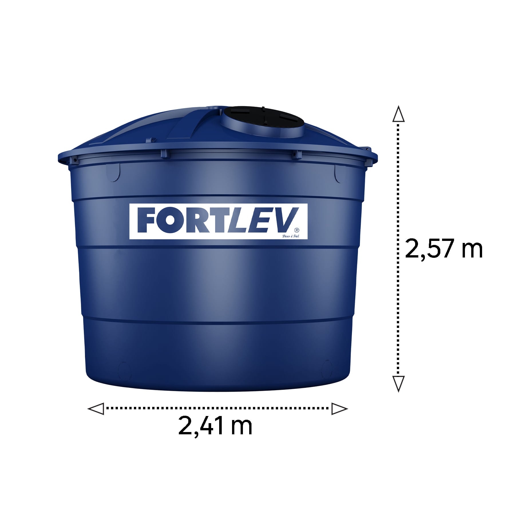Caixa D´Água Fortelev 10.000 Poliet Com Tampa