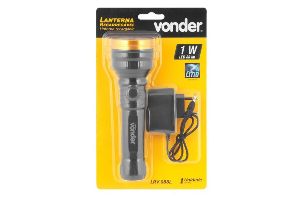 Lanterna Recarregável 1 Led LRV088L VONDER
