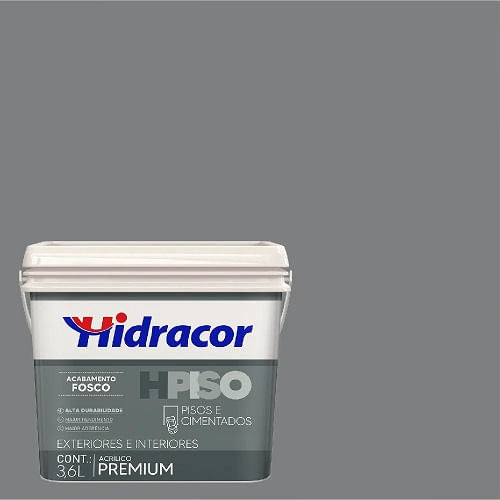 Tinta Acrilica Hpiso Cinza Escuro 3,6L Hidracor